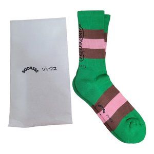 Socksss X Wary Meyers Organic Cotton Striped Calf Unisex Socks Sz M/L